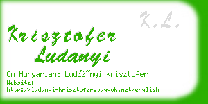 krisztofer ludanyi business card